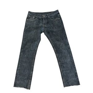 Vintage Official Tonino Lamborghini Black Denim‎ Lavato 33x28 Made In Italy